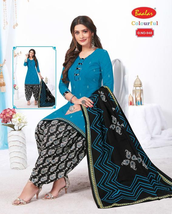 Baalar Colourful 9  Readymade Fancy Pure Cotton Printed Patiyala Cotton Designer Casual Dress Collection 